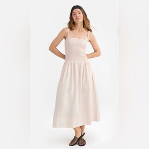 MATE the Label - Organic Poplin Smocked Dress - NWT